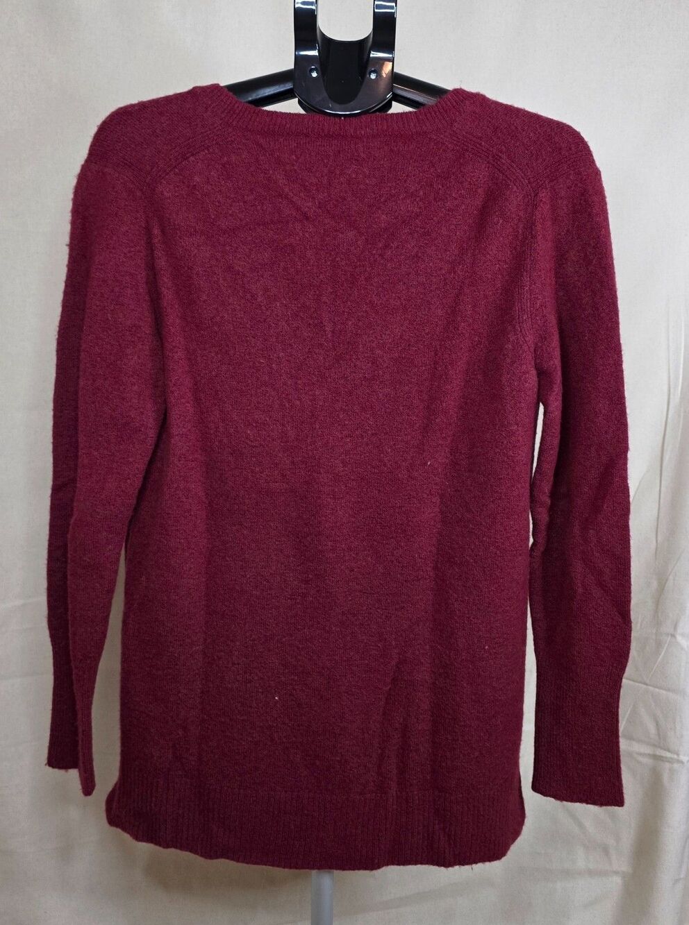 J.Crew | Merino Wool Blend V-Neck Sweater| Maroon | Pockets | Small - Picture 7 of 12